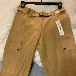 Absolu 100% leather cargo style pants